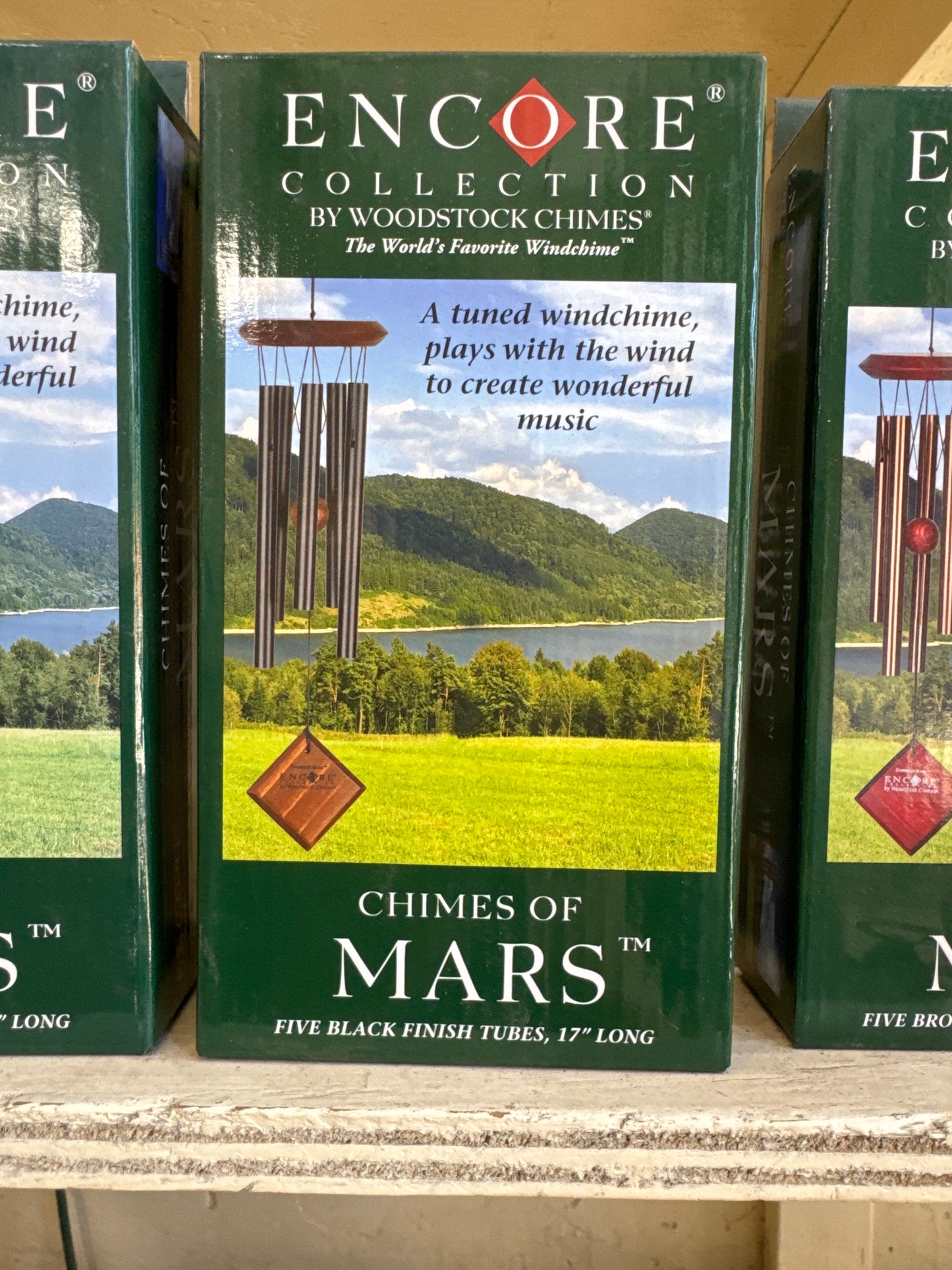 Mars Black and Teal Wind Chime