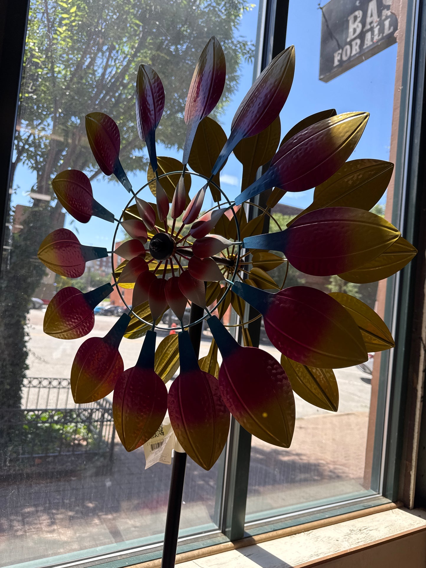75” Wind Spinner - Magenta tulip
