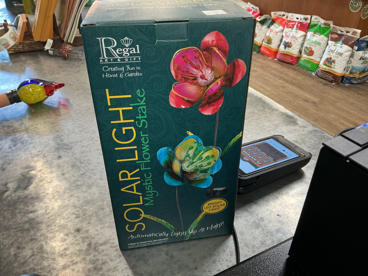 Regal Mystic Solar Flower Stake - Orange