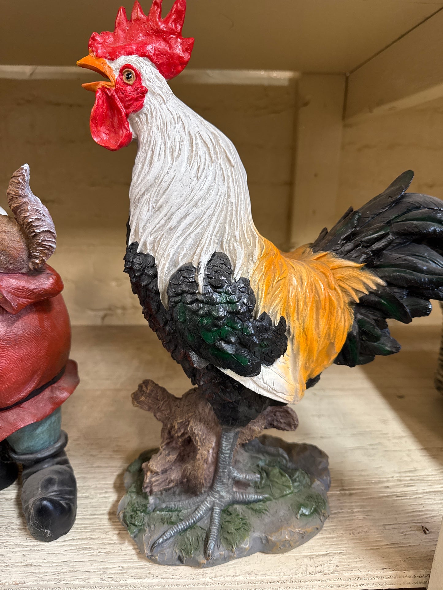 Verde Rooster Garden Statue