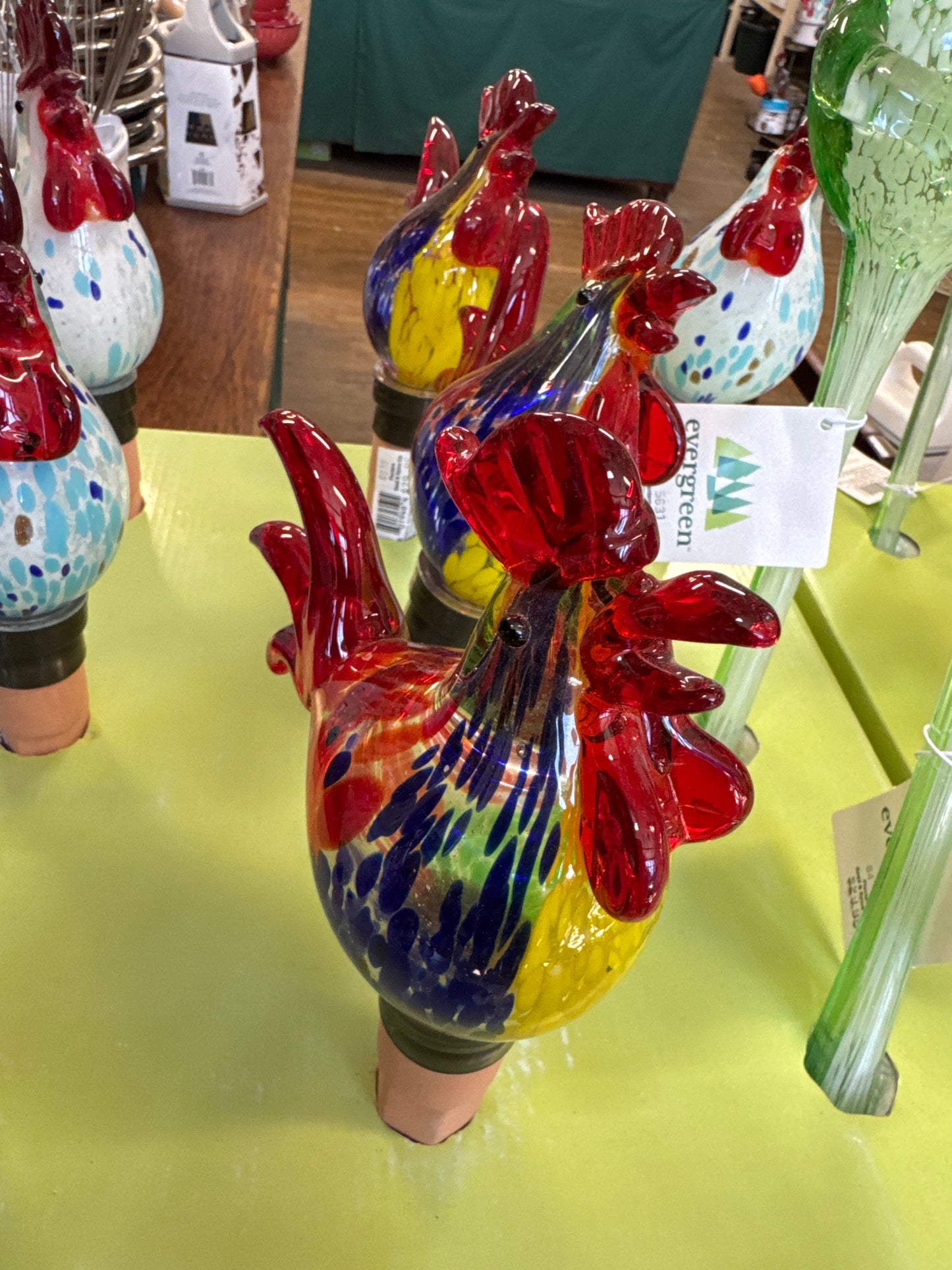 Rooster watering globe